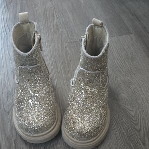 Cat & Jack Glittery Gold Kids Boots